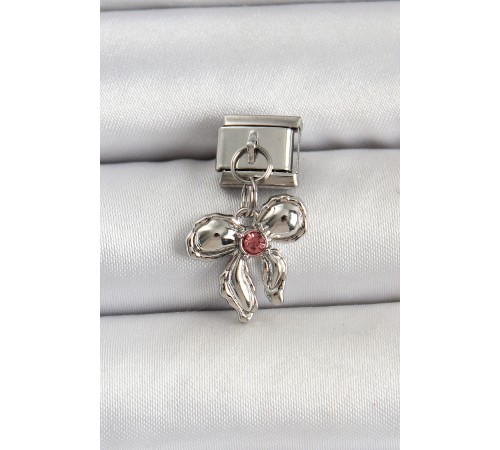 316L Çelik Gümüş Renk Fiyonk Model Nomination Charm - TJ-BC1505