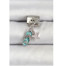 316L Çelik Gümüş Renk Tatil Konspet Nomination Charm - TJ-BC1497