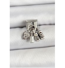 316L Çelik Gümüş Renk Yenidoğan Konsept Nomination Charm - TJ-BC1493