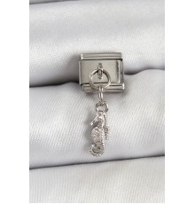 316L Çelik Sallantılı Deniz Atı Model Gümüş Renk Nomination Charm - TJ-BC1456