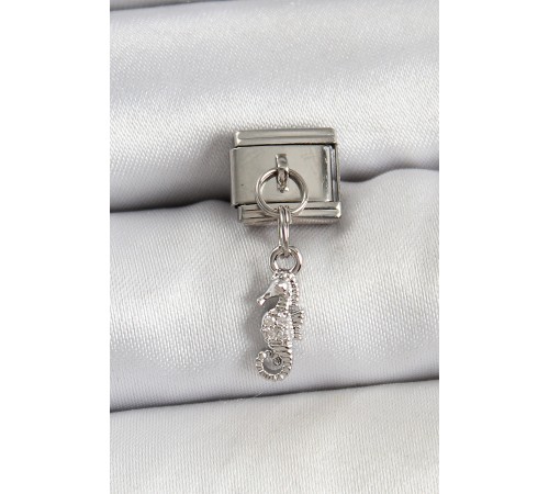 316L Çelik Sallantılı Deniz Atı Model Gümüş Renk Nomination Charm - TJ-BC1456