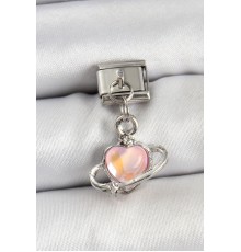 316L Çelik Sallantılı Kalp Model Gümüş Renk Nomination Charm - TJ-BC1457