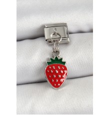 316L Çelik Sallantılı Çilek Model Gümüş Renk Nomination Charm - TJ-BC1469