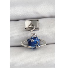 316L Çelik Sallantılı Satürn Model Gümüş Renk Nomination Charm - TJ-BC1470