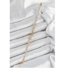 Pirinç Gold Renk Yıldız Model Kadın Bileklik - TJ-BB7066