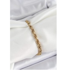 316L Çelik Gold Renk Burgu Model Kadın Bileklik - TJ-BB7074