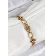 316L Çelik Gold Renk Zincirli Kadın Bileklik - TJ-BB7075