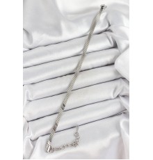 316L Çelik Gümüş Renk Yassı Zincir Model Kadın Bileklik - TJ-BB7085