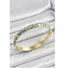 Mineli Pirinç Yeşil Motifli Kadın Kelepçe - TJ-BB7176