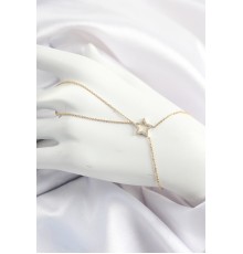 Pirinç Gold Renk Zirkon Taşlı Yıldız Model Şahmeran - TJ-SN678