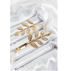 Pirinç Yaprak Model Gold Renk Kadın Pazu Bileklik - TJ-BB7200