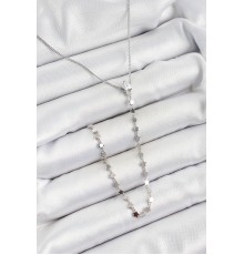 Pirinç Zirkon Taşlı Yıldız Figürlü Y Model Gümüş Renk Kadın Kolye - TJ-BKO10309