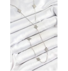 316L Çelik Kutup Yıldızı Figürlü Y Model Gümüş Renk Kadın Kolye - TJ-BKO10332