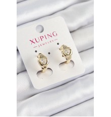Xuping Zirkon Taşlı Kalp Model Gold Renk Kadın Küpe - TJ-BKP10840