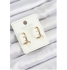 Xuping Zirkon Taşlı Oval Model Gold Renk Kadın Küpe - TJ-BKP10843