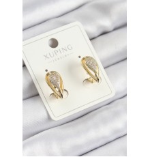 Xuping Zirkon Taşlı Damla Model Gold Renk Kadın Küpe - TJ-BKP10844