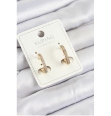 Xuping Zirkon Taşlı I Model Gold Renk Kadın Küpe - TJ-BKP10846