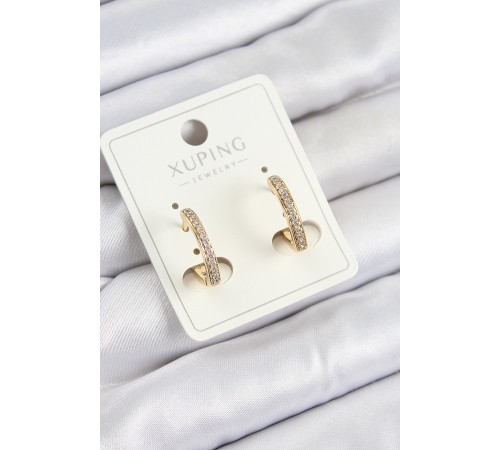 Xuping Zirkon Taşlı I Model Gold Renk Kadın Küpe - TJ-BKP10846
