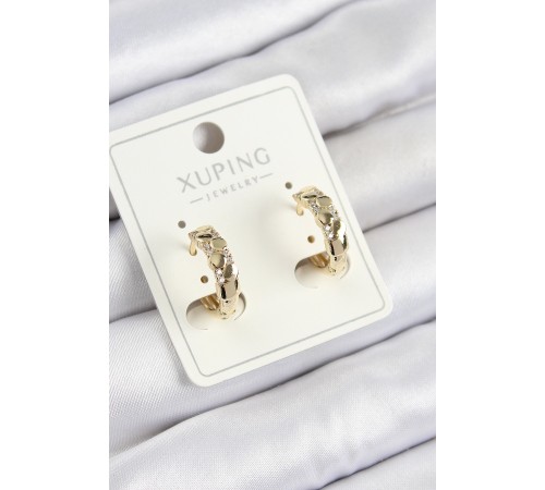 Xuping Zirkon Taşlı Halka Model Gold Renk Kadın Küpe - TJ-BKP10848