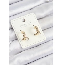 Xuping Zirkon Taşlı Ardışık Model Gold Renk Kadın Küpe - TJ-BKP10853