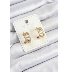 Xuping Zirkon Taşlı Çit Halka Model Gold Renk Kadın Küpe - TJ-BKP10856