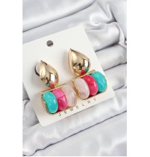 Pirinç Karışık Renk Vintage Model Kadın Küpe - TJ-BKP10863