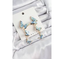 Pirinç Sedef Sallantılı Mermer Desenli Model Gold Renk Vintage Kadın Küpe - TJ-BKP10870