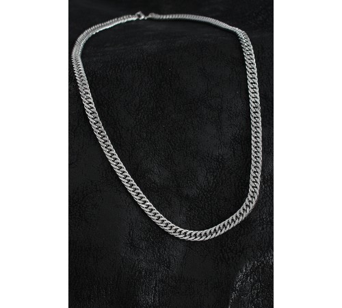 316L Çelik Cuba Zincir Model Gümüş Renk Erkek Kolye - TJ-ERK1385