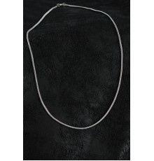 316L Çelik Örme Zincir Model Gümüş Renk Erkek Kolye - TJ-ERK1389