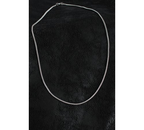 316L Çelik Örme Zincir Model Gümüş Renk Erkek Kolye - TJ-ERK1389