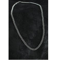 316L Çelik Klasik Oval Zincir Model Gümüş Renk Erkek Kolye - TJ-ERK1390