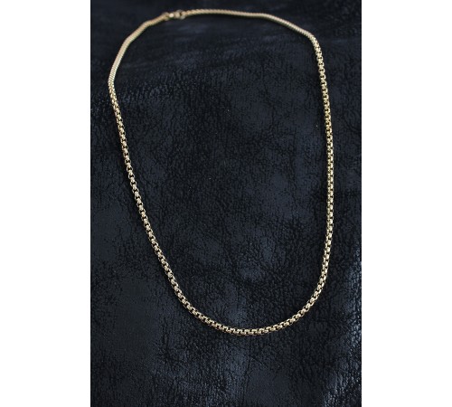 316L Çelik Örme Zincir Model Gold Renk Erkek Kolye - TJ-ERK1391