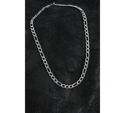 316L Çelik Kalın Figaro Zincir Model Gümüş Renk Erkek Kolye - TJ-ERK1394