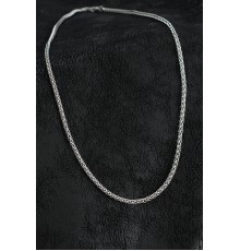 316L Çelik Sık Örme Zincir Model Gümüş Renk Erkek Kolye - TJ-ERK1395