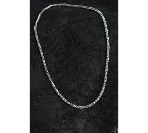 316L Çelik Sık Örme Zincir Model Gümüş Renk Erkek Kolye - TJ-ERK1395