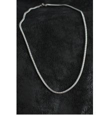 316L Çelik Oval İtalyan Zincir Model Gümüş Renk Erkek Kolye - TJ-ERK1396