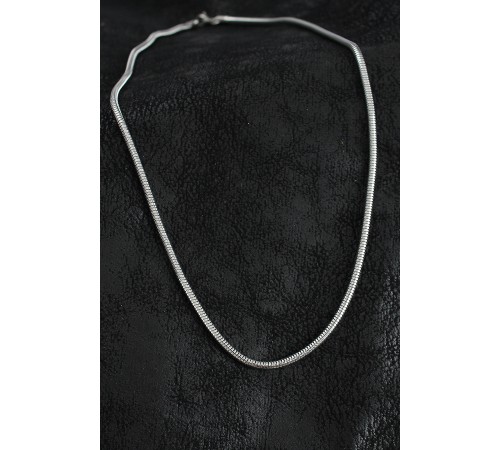 316L Çelik Oval İtalyan Zincir Model Gümüş Renk Erkek Kolye - TJ-ERK1396