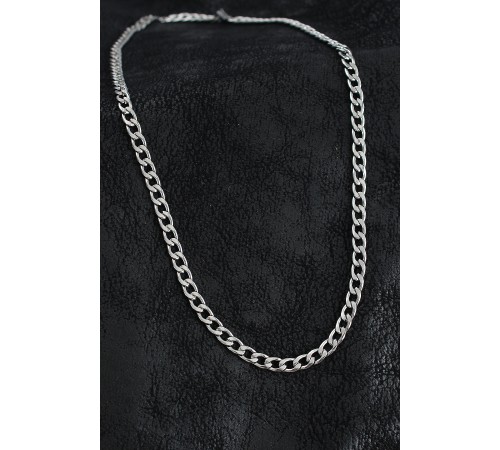 316L Çelik Kalın Klasik Zincir Model Gümüş Renk Erkek Kolye - TJ-ERK1398