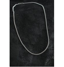 316L Çelik Örme Zincir Model Gümüş Renk Erkek Kolye - TJ-ERK1399