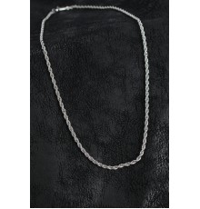 316L Çelik Burgu Zincir Model Gümüş Renk Erkek Kolye - TJ-ERK1401