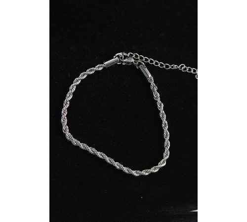 316L Çelik Halat Model Gümüş Renk Erkek Bileklik - TJ-EB3742