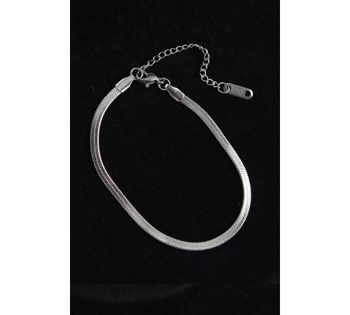 316L Çelik İtalyan Model Gümüş Renk Erkek Bileklik - TJ-EB3743