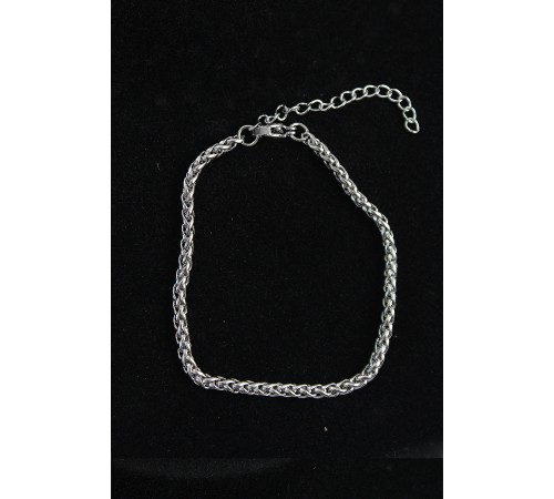 316L Çelik Örgü Model Gümüş Renk Erkek Bileklik - TJ-EB3746