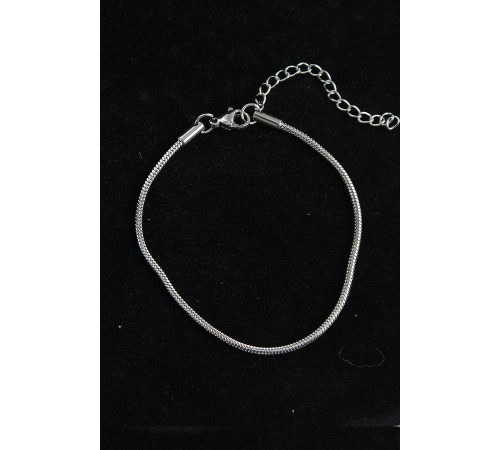 316L Çelik Gümüş Renk Yılan Zincir Erkek Bileklik - TJ-EB3750