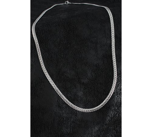 316L Çelik İşlemeli Ezme Zincir Model Gümüş Renk Erkek Kolye - TJ-ERK1386