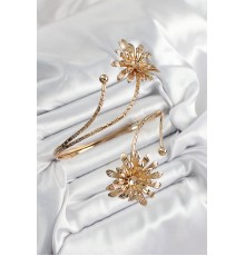 Pirinç Papatya Model Gold Renk Kadın Pazu Bileklik - TJ-BB7423