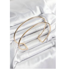 Pirinç Çift Görünümlü Model Gold Renk Kadın Pazu Bileklik - TJ-BB7424