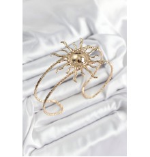 Pirinç Güneş Model Gold Renk Kadın Pazu Bileklik - TJ-BB7433