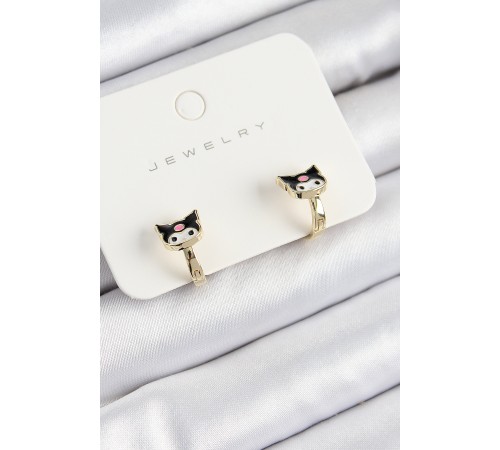 Pirinç Kuromi Model Gold Renk Çocuk Küpe - TJ-BKP10904