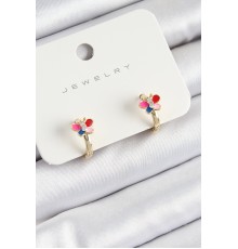 Pirinç Zirkon Taşlı Model Gold Renk Çocuk Küpe - TJ-BKP10908